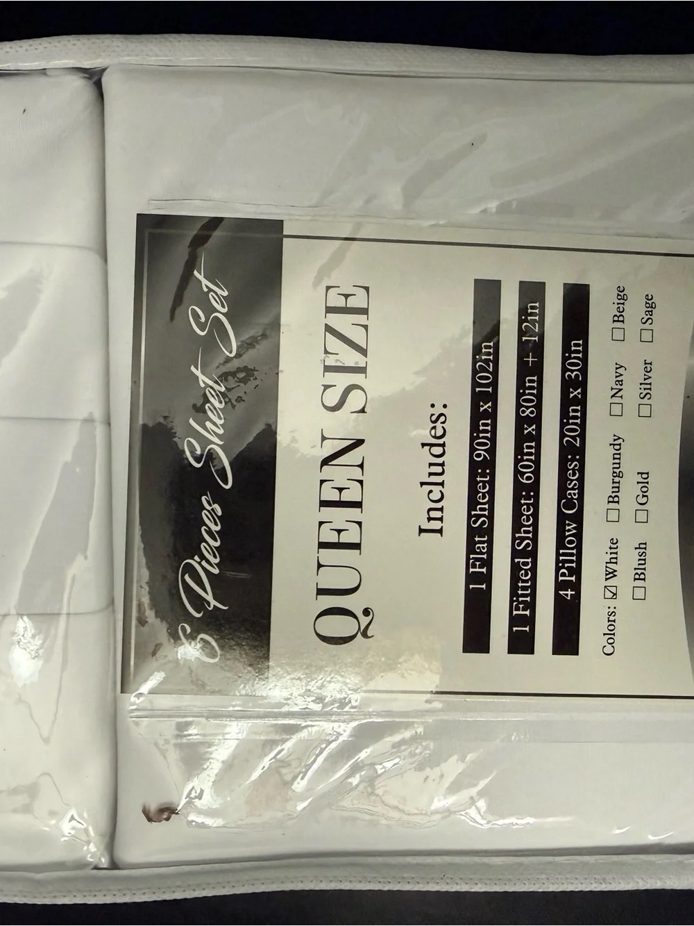 Hotel Collection Queen Sheet Set - White